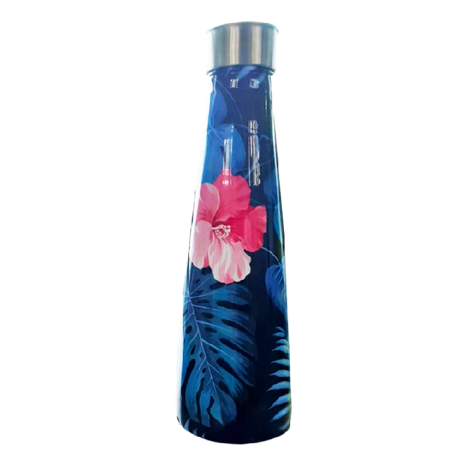 Stainless Steel Water Bottles With Summer Patterns 500ML Pink Flower, SK268 